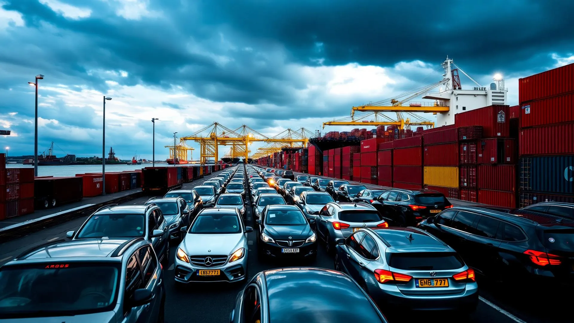 Auto export via haven Antwerpen - Voertuigen klaar voor wereldwijde verscheping naar Afrika, Midden-Oosten en Oost-Europa