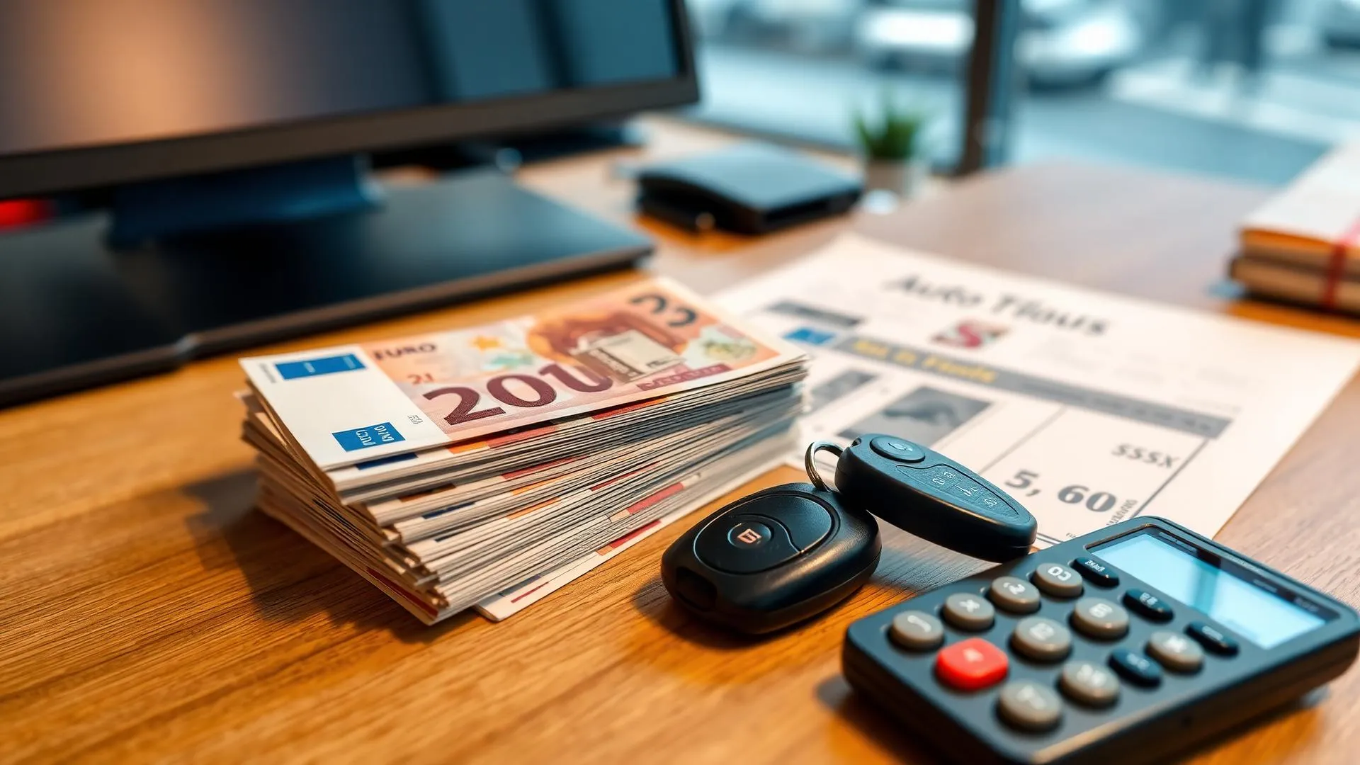 Transparante prijsaanbieding voor uw auto - Euro's en documenten